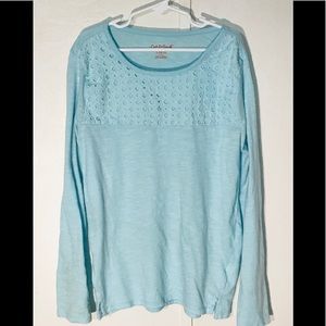 Cat & Jack light blue long  sleeve top